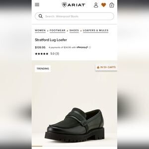 Ariat Black Stratford Lug Loafer 9.5